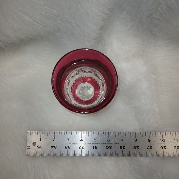 MCM Pressed Glass Goblets. No cracks, some wear, 2 small bubbles - Picture 3 of 12